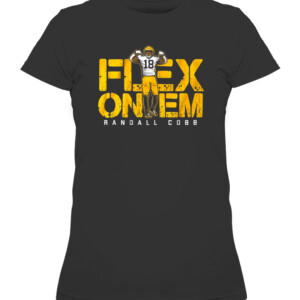 FLEX ON 'EM SHIRT RANDALL COBB Green Bay Packers CAWTS black front.jpg