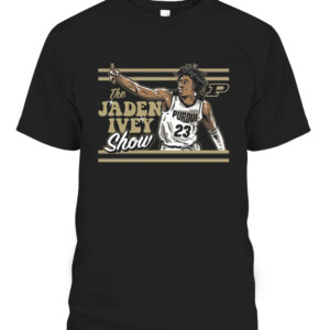 THE JADEN IVEY SHOW Shirt JADEN IVEY Purdue Boilermakers CABT black front.jpg