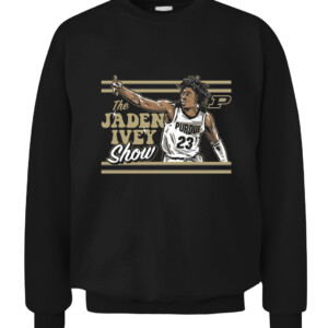 THE JADEN IVEY SHOW Shirt JADEN IVEY Purdue Boilermakers CACS black front.jpg