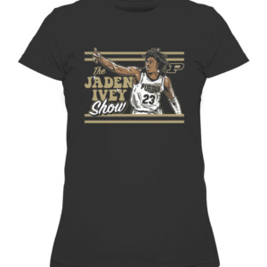 THE JADEN IVEY SHOW Shirt JADEN IVEY Purdue Boilermakers CAWTS black front.jpg