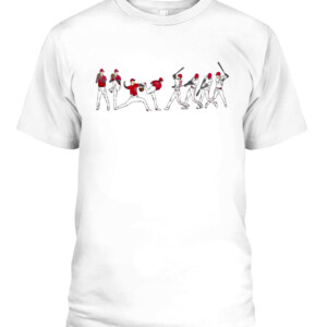 OHTANI PITCHING HITTING T Shirt Shohei Ohtani Los Angeles Angels CAPT white front.jpg