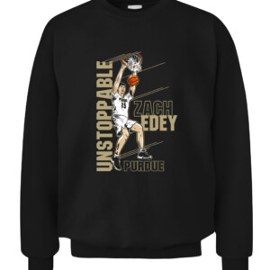 Zach Edey Unstoppable Shirt Zach Edey Purdue Boilermakers CACS black front.jpg