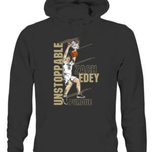 Zach Edey Unstoppable Shirt Zach Edey Purdue Boilermakers CAUH black front.jpg