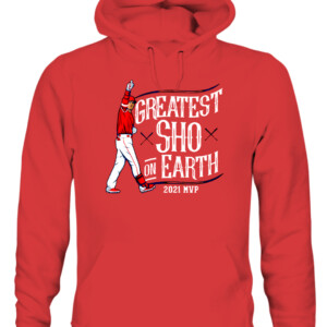 GREATEST SHO ON EARTH SHIRT SHOHEI OHTANI Los Angeles Angels CAUH red front.jpg