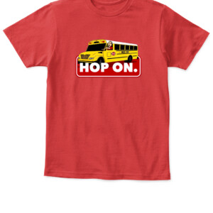 Arkansas HOP ON SHIRT Arkansas Razorbacks Muss Bus Eric Musselman APKT red front.jpg