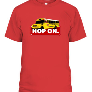 Arkansas HOP ON SHIRT Arkansas Razorbacks Muss Bus Eric Musselman CABT red front.jpg
