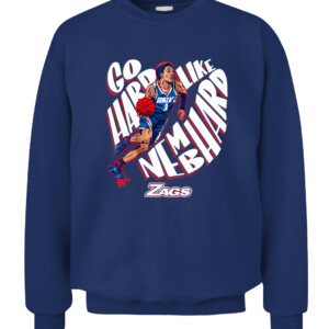 GO HARD LIKE NEMBHARD SHIRT Gonzaga Bulldogs ZAGS CACS navy front.jpg