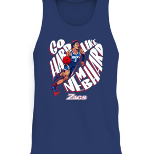 GO HARD LIKE NEMBHARD SHIRT Gonzaga Bulldogs ZAGS CATT navy front.jpg
