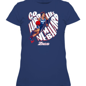 GO HARD LIKE NEMBHARD SHIRT Gonzaga Bulldogs ZAGS CAWTS navy front.jpg