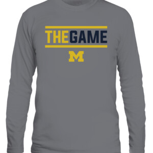 THE GAME SHIRT Michigan Wolverines CALS graphite heather front.jpg