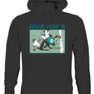 GIVE HIM 6 SHIRT ROBERT HUNT Miami Dolphins CAUH black front.jpg