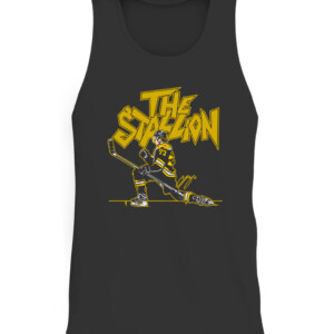 THE STALLION SHIRT CHARLIE MCAVOY Boston Bruins CATT black front.jpg