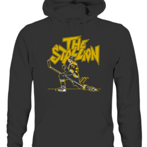 THE STALLION SHIRT CHARLIE MCAVOY Boston Bruins CAUH black front.jpg