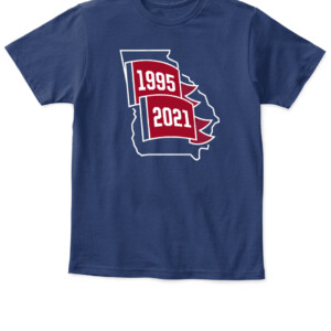 1995 AND 2021 SHIRT Atlanta Braves 2021 World Series Champions APKT navy front.jpg