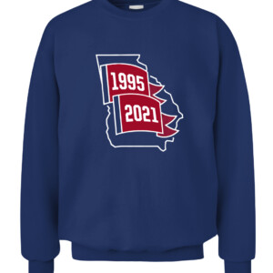 1995 AND 2021 SHIRT Atlanta Braves 2021 World Series Champions CACS navy front.jpg