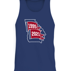 1995 AND 2021 SHIRT Atlanta Braves 2021 World Series Champions CATT navy front.jpg