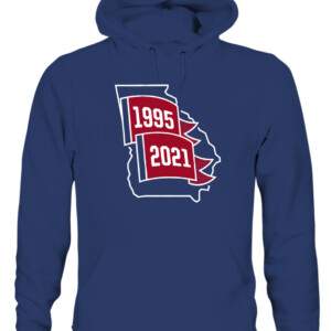 1995 AND 2021 SHIRT Atlanta Braves 2021 World Series Champions CAUH navy front.jpg