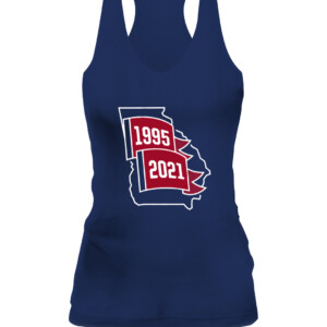 1995 AND 2021 SHIRT Atlanta Braves 2021 World Series Champions CAWT navy front.jpg