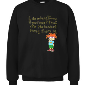 Mademark x Rugrats Chuckie “Life is Hard, Tommy” Rugrats Shirt CACS black front.jpg