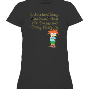 Mademark x Rugrats Chuckie “Life is Hard, Tommy” Rugrats Shirt CAWTS black front.jpg