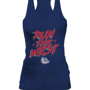 RUN THE WEST SHIRT Gonzaga Bulldogs CAWT navy front.jpg