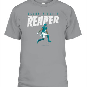 REAPER SHIRT DEVONTA SMITH Philadelphia Eagles CAPT sport grey front.jpg