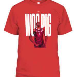 WOO PIG SHIRT Jordan Walsh Arkansas Razorbacks CABT red front.jpg