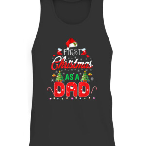First Christmas As a Mom Shirt Santa Hat Ugly Xmas 2021 T Shirt Merry Christmas Shirts For Family Santa Gift CATT black front.jpg