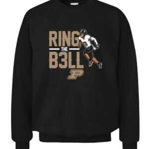RING THE B3LL SHIRT Purdue Boilermakers football DAVID BELL CACS black front.jpg