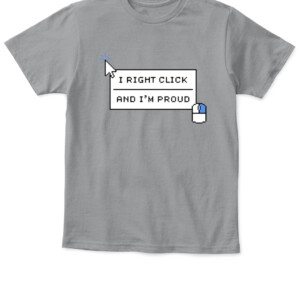 I RIGHT CLICK AND I'M PROUND SHIRT blockchain Coin APKT sport grey front.jpg