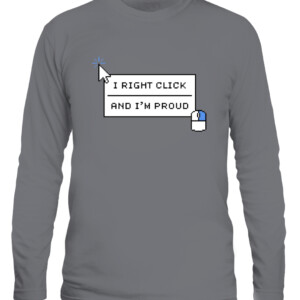 I RIGHT CLICK AND I'M PROUND SHIRT blockchain Coin CALS graphite heather front.jpg