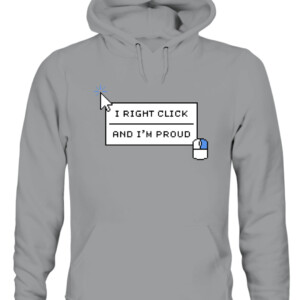I RIGHT CLICK AND I'M PROUND SHIRT blockchain Coin CAUH sport grey front.jpg