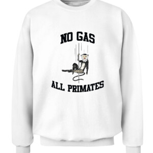 NO GAS ALL PRIMATES SHIRT Pole Assassin Monkey CACS white front.jpg