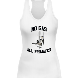 NO GAS ALL PRIMATES SHIRT Pole Assassin Monkey CAWT white front.jpg