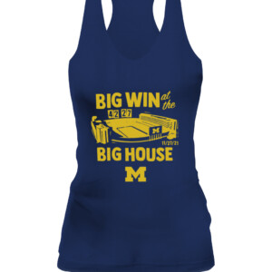 BIG WIN AT THE BIG HOUSE SHIRT Michigan Wolverines CAWT navy front.jpg