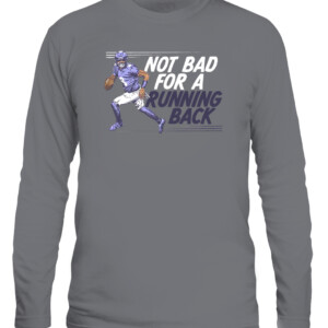 NOT BAD FOR A RUNNING BACK T SHIRT LAMAR JACKSON Baltimore Ravens CALS graphite heather front.jpg