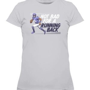 NOT BAD FOR A RUNNING BACK T SHIRT LAMAR JACKSON Baltimore Ravens CAWTS heather grey front.jpg