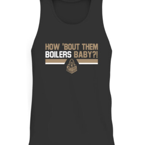 HOW 'BOUT THEM BOILERS BABY SHIRT Purdue Boilermakers football CATT black front.jpg