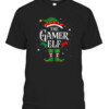 Gamer Elf Matching Family Group Christmas Party Pajama T Shirt CABT black front.jpg