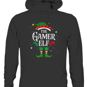 Gamer Elf Matching Family Group Christmas Party Pajama T Shirt CAUH black front.jpg