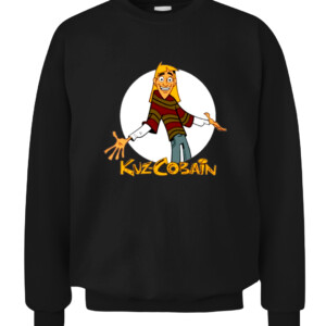 KUZ COBAIN SHIRT Kurt Cobain Nirvana CACS black front.jpg