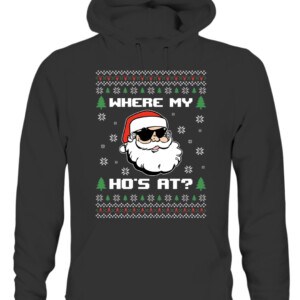 Naughty Ugly Christmas Sweater Funny Adult Where's My Hos At Long Sleeve T Shirt Funny Christmas Pajamas For Family CAUH black front.jpg