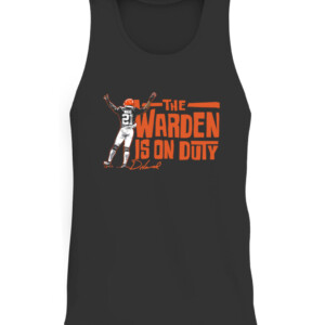 THE WARDEN'S ON DUTY SHIRT Denzel Ward Cleveland Browns CATT black front.jpg