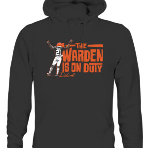 THE WARDEN'S ON DUTY SHIRT Denzel Ward Cleveland Browns CAUH black front.jpg