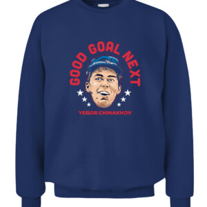 GOOD GOAL NEXT SHIRT YEGOR CHINAKHOV Columbus Blue Jackets CACS navy front.jpg