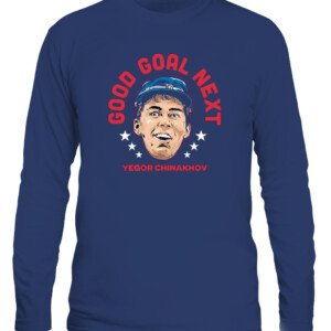 GOOD GOAL NEXT SHIRT YEGOR CHINAKHOV Columbus Blue Jackets CALS navy front.jpg