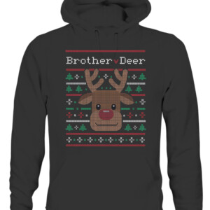 Brother Deer Family Matching Ugly Sweater T Shirt CAUH black front.jpg