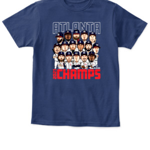 Atlanta Braves 2021 World Series Champions Roster T Shirt APKT navy front.jpg