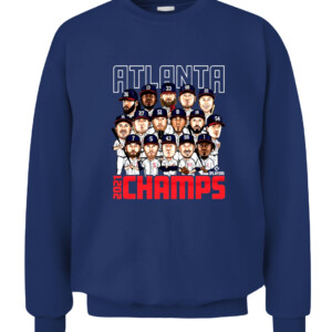 Atlanta Braves 2021 World Series Champions Roster T Shirt CACS navy front.jpg