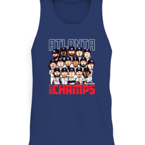 Atlanta Braves 2021 World Series Champions Roster T Shirt CATT navy front.jpg